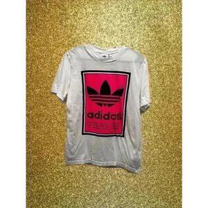 Adidas Tre-Foil Retro Big Logo Pink Men's US Small T-Shirt (0135)